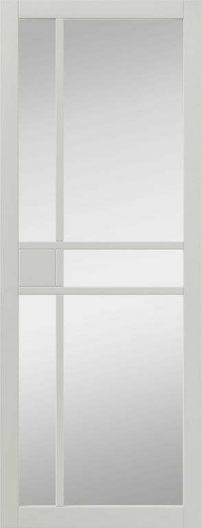 JB Kind City White Clear Glass Prefinished Internal Door 762 x 1981 x 35mm